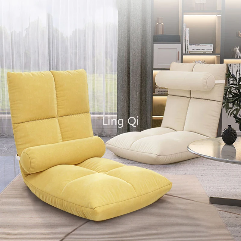 

Foldable Recliner Sofa Yellow Tatami Reclinable Modern Tiny House Lazy New In Couch Cheap Halloween Canape Salon Home Furniture