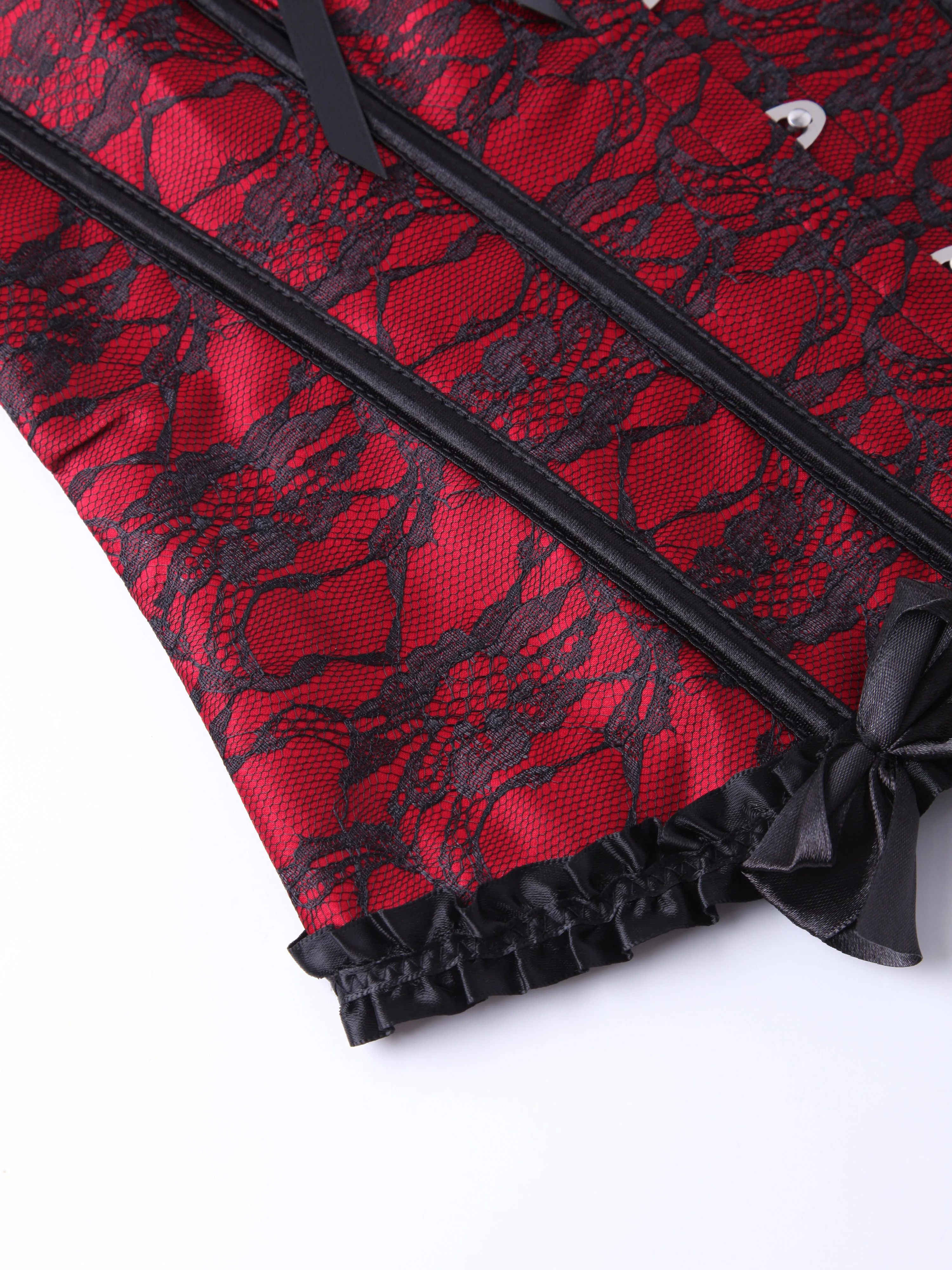 مشد كورت بدون حمالات مع دانتيل على شكل فراشة للنساء