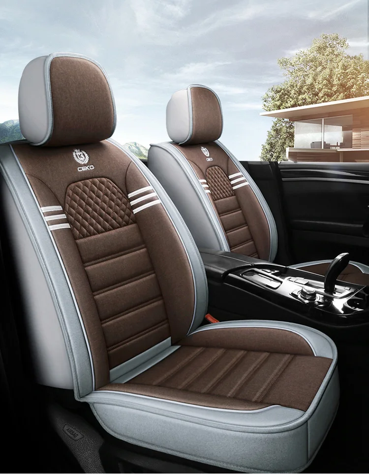

Универсальные льняные чехлы на автомобильные сиденья для Volkswagen Golf 4 5 6 7 8 Passat B5 B6 B7 B8 BMW E60 F30 E4 E30 E91 E92 F31 Автоаксессуары
