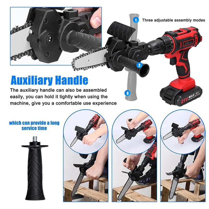 محول مثقاب كهربائي صغير محمول باليد ، منشار كهربائي مع 4 "سلسلة ، قوس تحويل