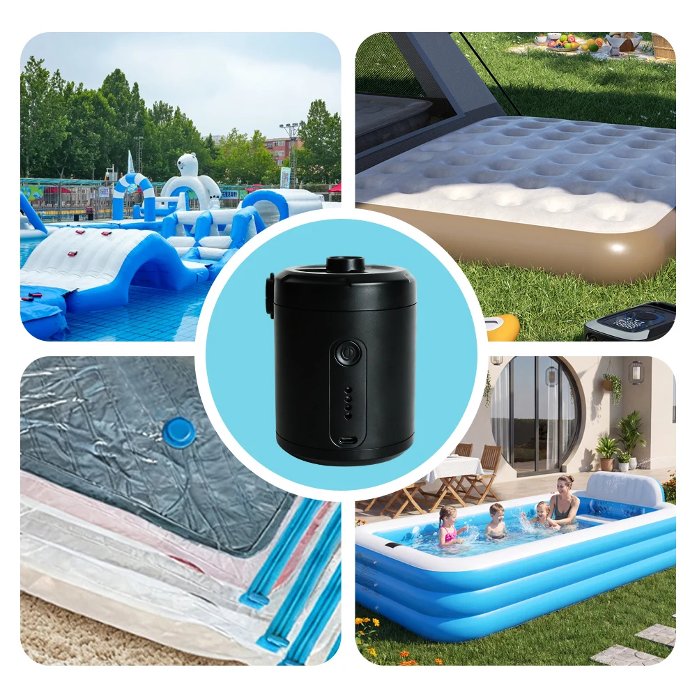 5200mAh Wireless Electric Air Pump Dual Inflate Deflate Mini Inflator For Outdoor Tent Air Bed Swimming Float Inflatable Toys view 4