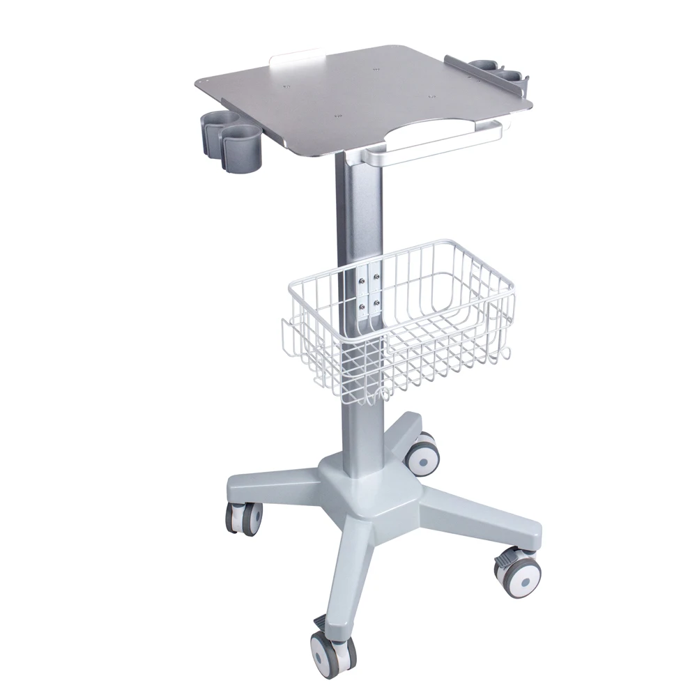 Portable Hospital B-Ultrasound Trolley Medical Aluminum Alloy Mobile Ultrasonic Furniture Mobile Cart Trolley