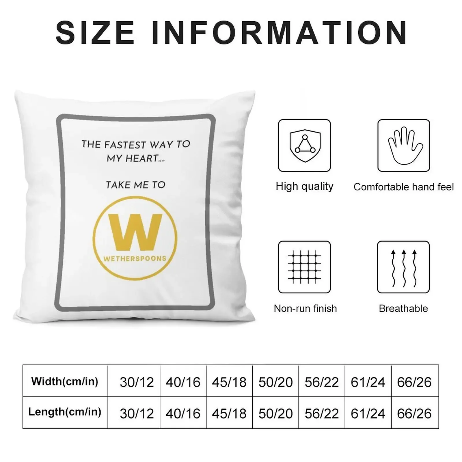 Personalised Wetherspoons Gifts - Funny Custom Novely Gift - Take Me To Wethersooons Throw Pillow Cusions Cover pillow