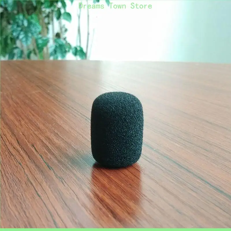 

HX6A 5PCS Черная микрофонная гарнитура пена губки ветрового стекла с микрофоном