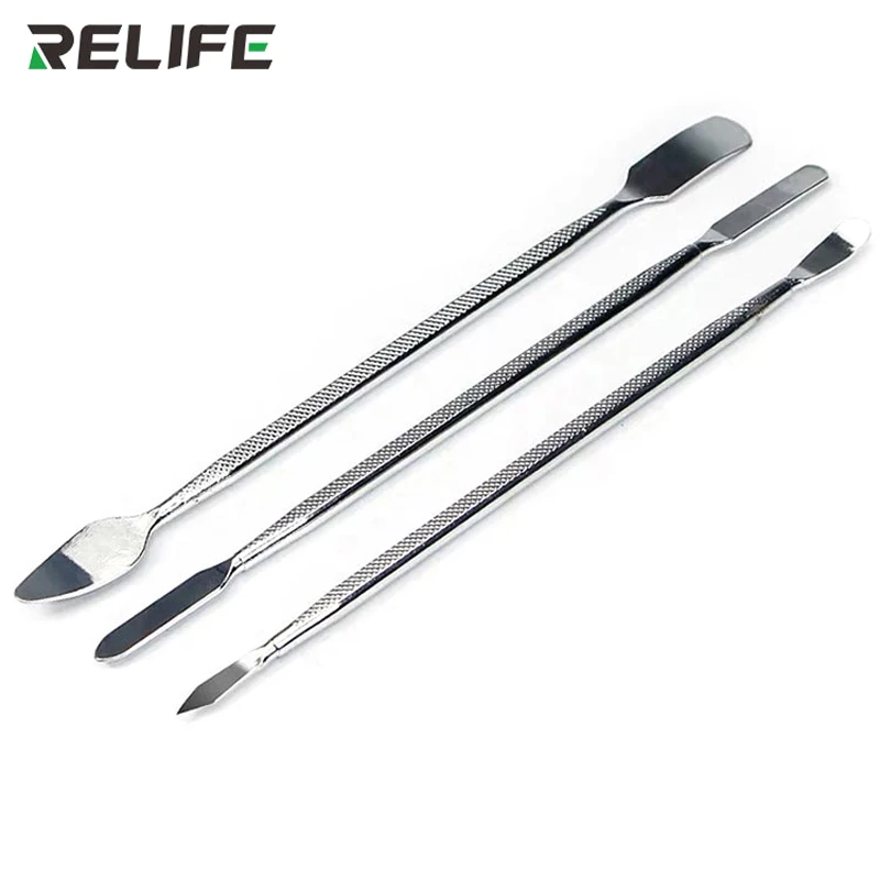 RELIFE RL-065 3-IN-1 Double-Head Metal Pry Spudger for Mobile Phone PC Tablet Opening Disassemble Repair Tools