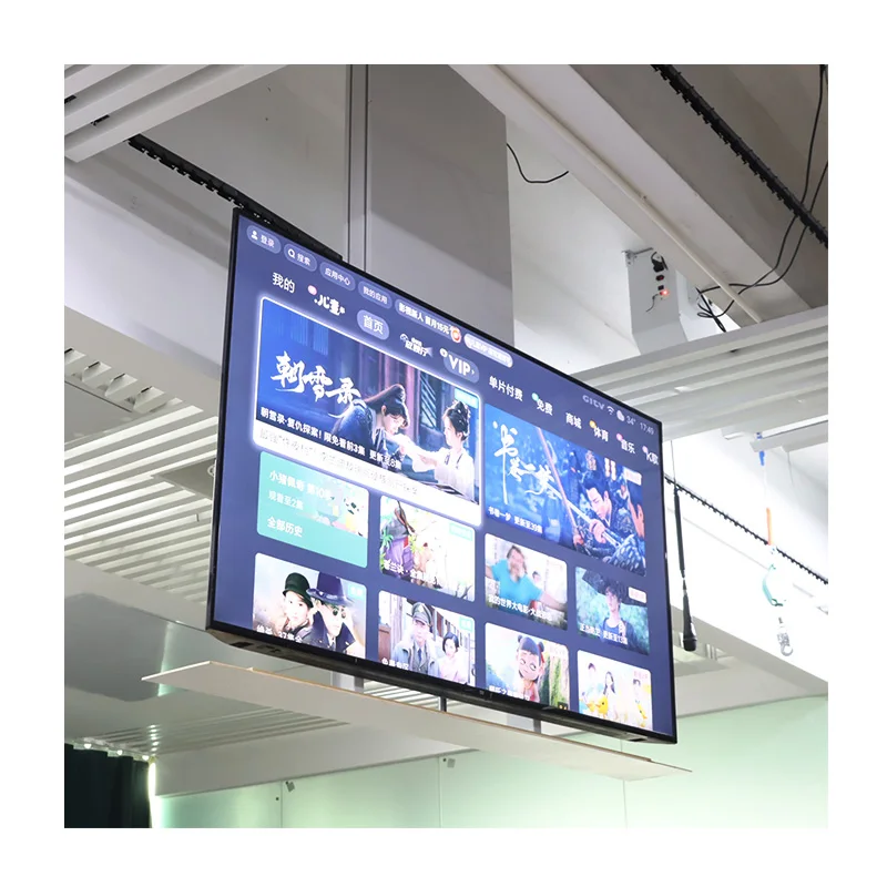 180 degree rotating hidden ceiling TV lifter Telescopic TV lift cabinet system Electric rotating remote control pull-down