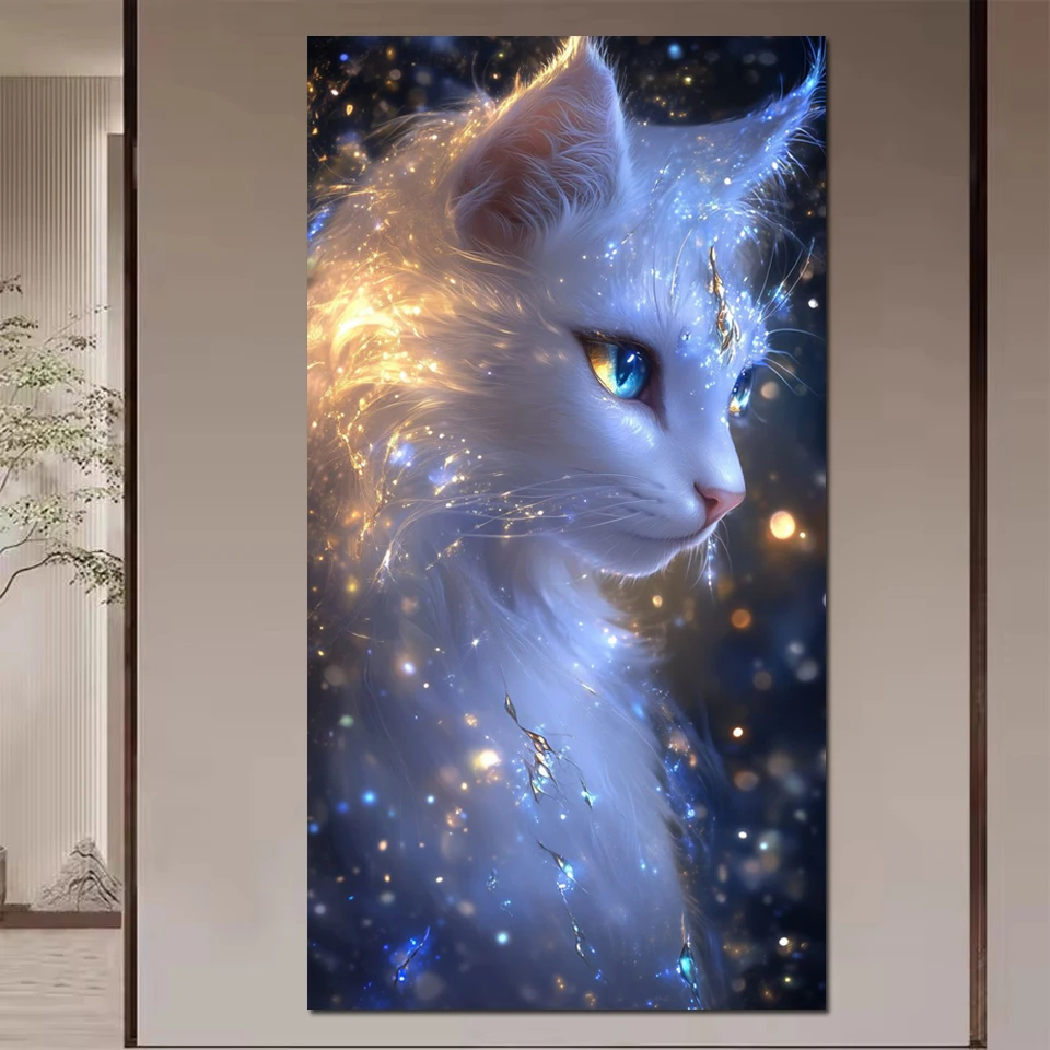 

New Arrivals Diamond Painting Animal Full Round Square Drill Mosaic Cat Art Home Decor Set Picture Of Rhinestones