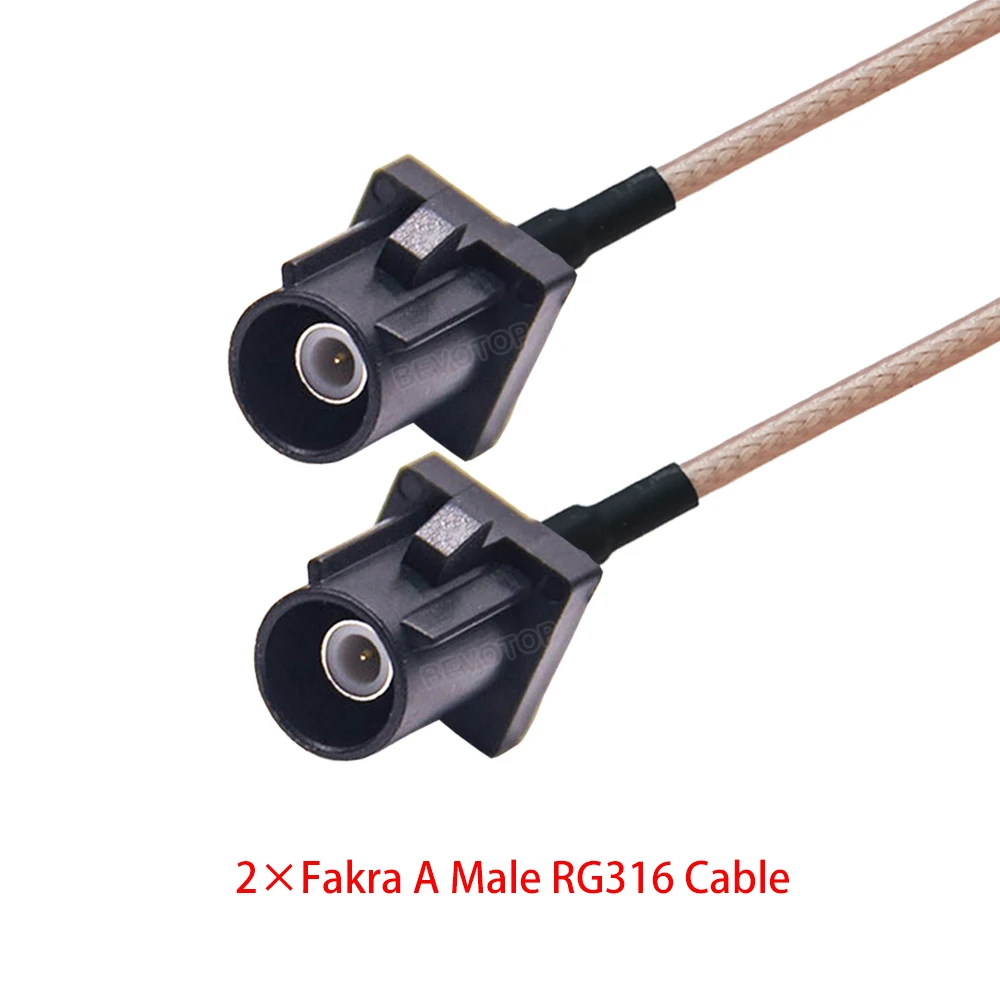 1Pcs RG316 Cable Fakra A/B/C/D/E/F/G/H/I/K/Z Male to Male Plug Adapter Car GPS Navigation Antenna Extension Cord RF Coax Pigtail