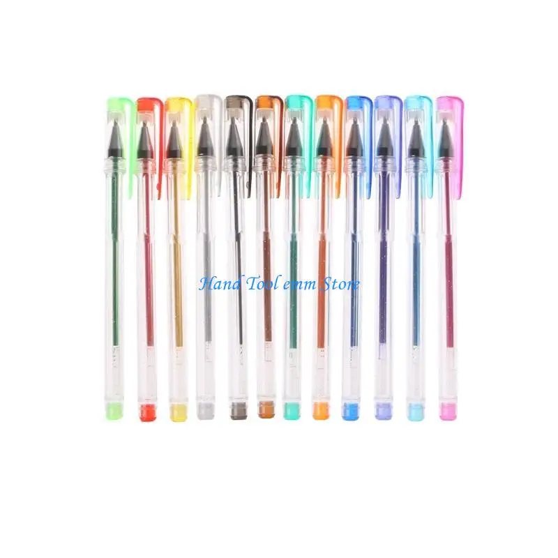 

H37F 1Pc 0.5mm Luminous Flash Colour Party Clip Gel Pen Writing Ballpoint Of