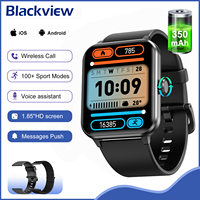 Blackview R50 Smart Watch 1.85'' HD Screen with SpO2 Heart Rate Monitor 100+ Sport Modes IP68 Waterproof Watches for Men Women