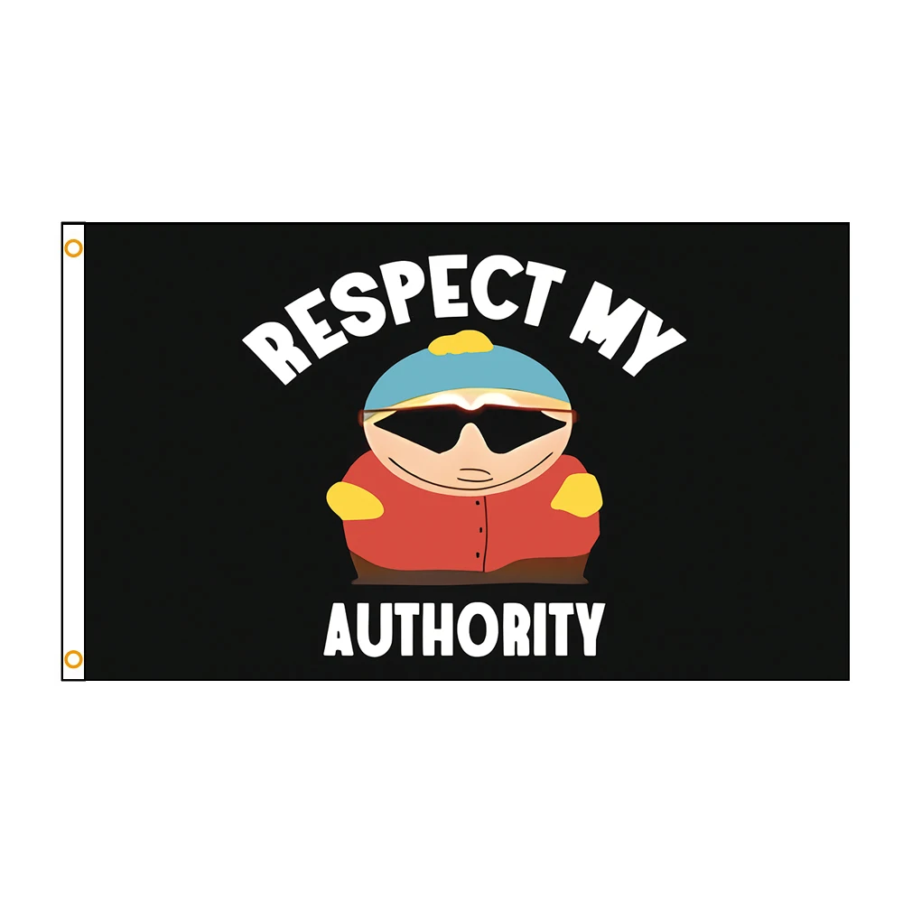 3X5FT respect my authority Flag Polyester Banner for Garage Wall Art Out Door Decoration With Brass Grommets