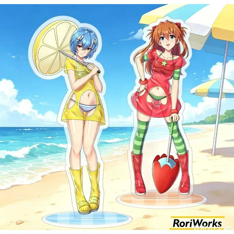 

Eva Girls Fruit Punch Ver Anime Acrylic Standee Asuka Rei Ayanami Original Acrylic Handmade Cute Cartoon Anime Pendant Toy Gift