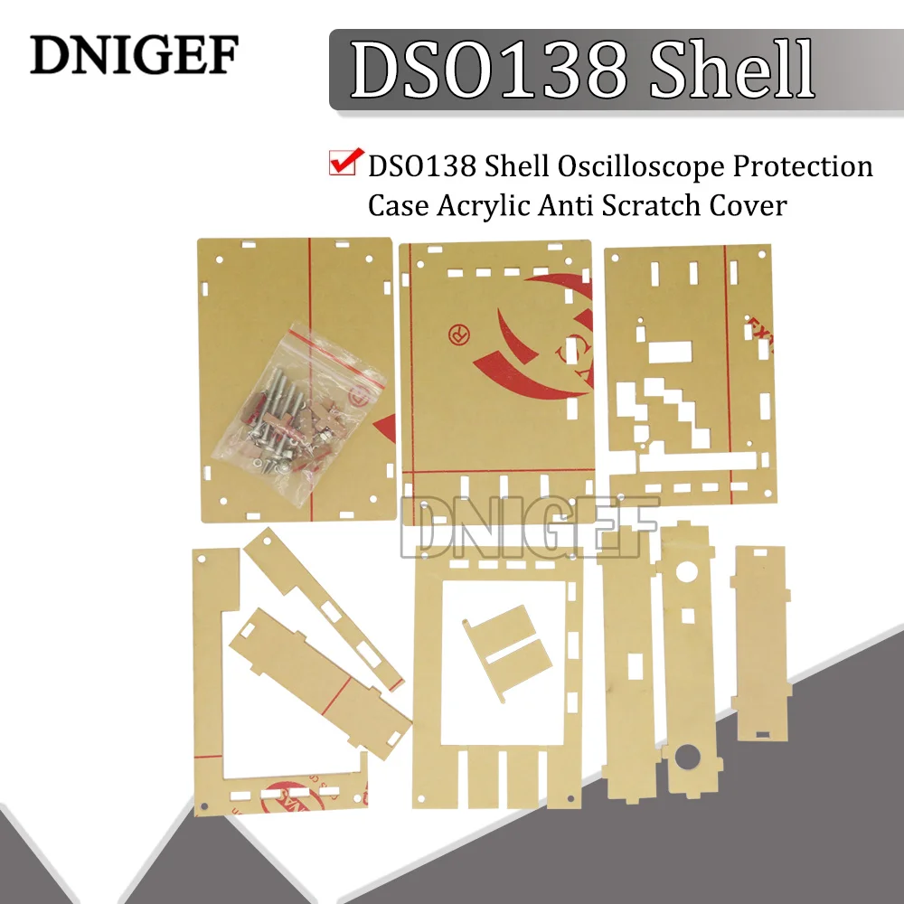 DNIGEF Diy Case Shell DSO138 Oscilloscope Protection Case Acrylic Anti Scratch Cover DSO138 Mini Oscilloscope Transparent Shield