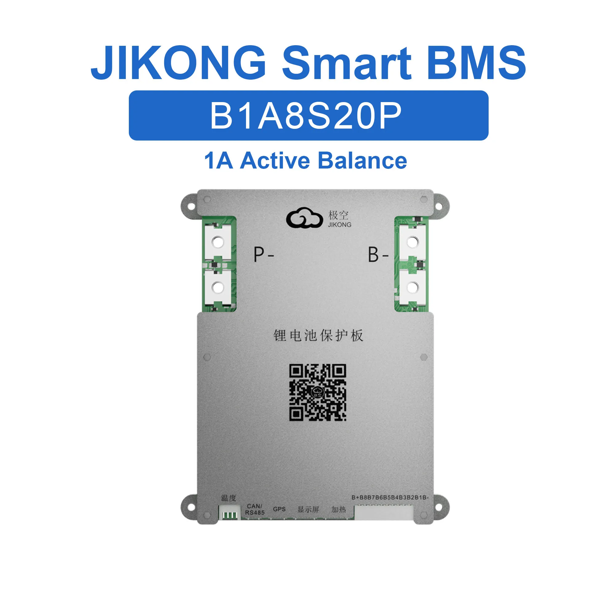 Jkbms smart active balancer lifepo4 li-ion lto power management 3-8s 24v 100a 200asupport bluetooth