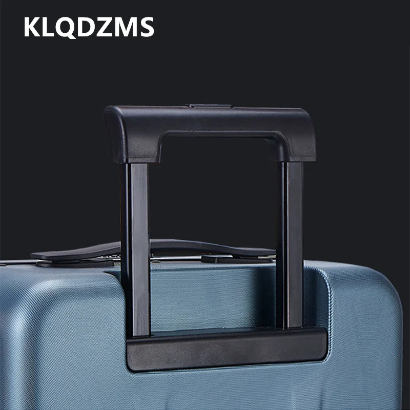 KLQDZMS ABS+PC Luggage Front Opening Laptop Boarding Case High Capacity Trolley Case 18