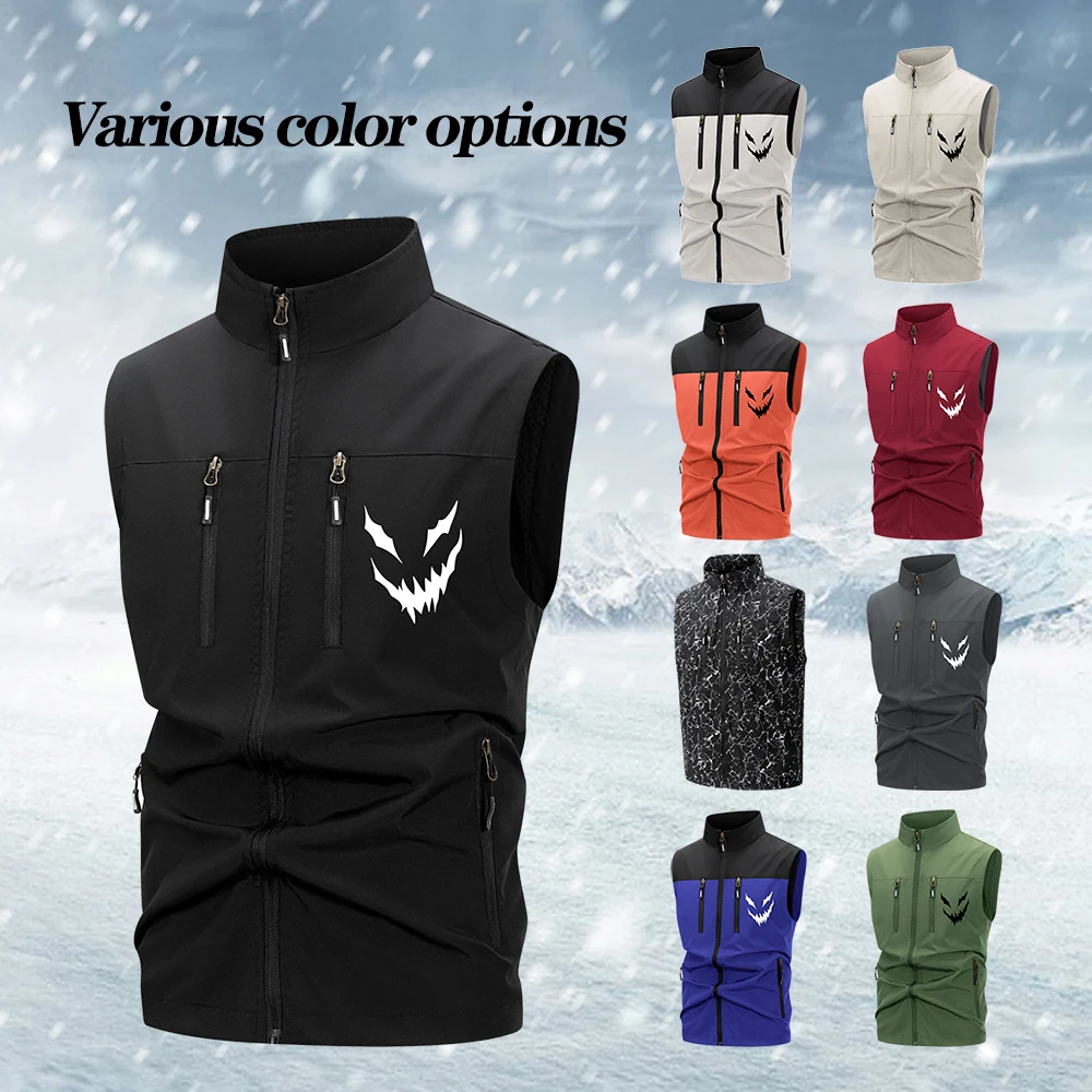 

Men's Autumn/Winter Sleeveless Jacket Outdoor Fishing Multi-Pocket Comfortable Sports Casual Vest Jacket Workwear Slim Fit