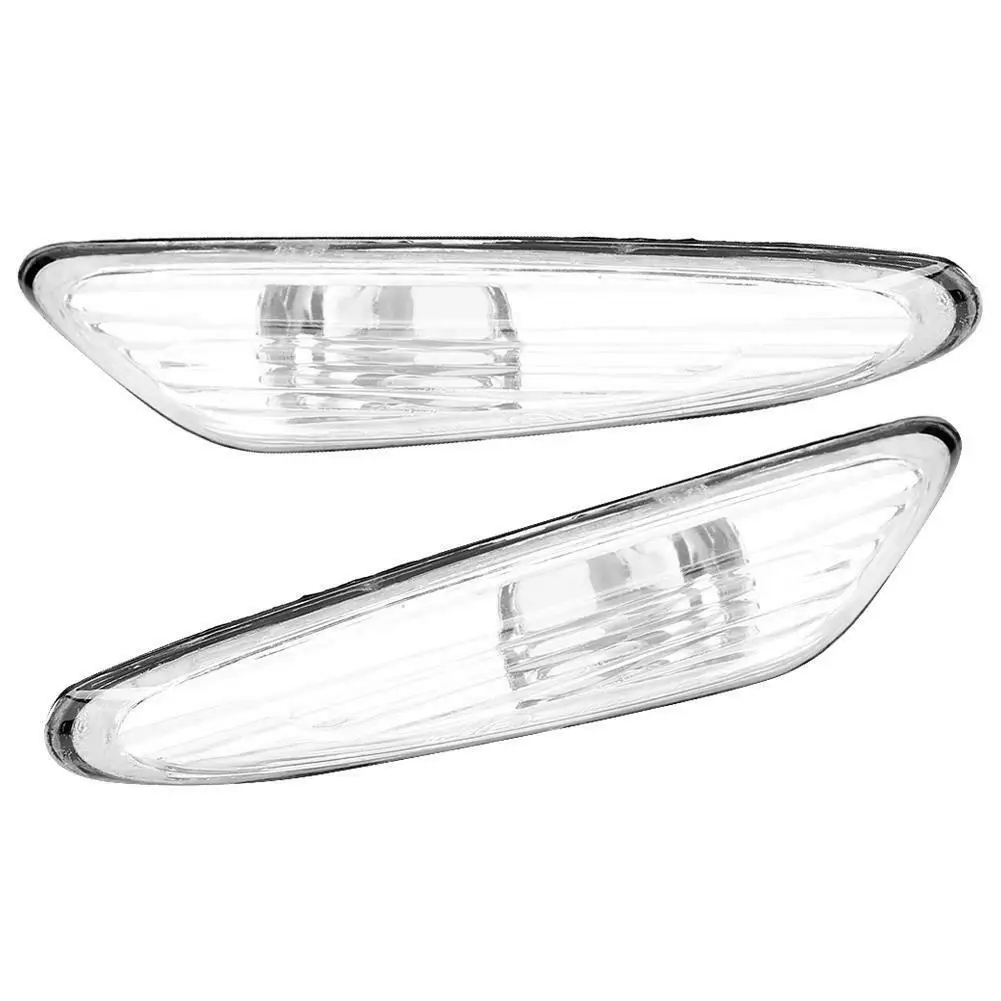 2 PièCes SéRies le Couvercle de Lampe de Marqueur LatéRal de Clignotant de Voiture pour BMW E46 02-05 63137165915 63137165916