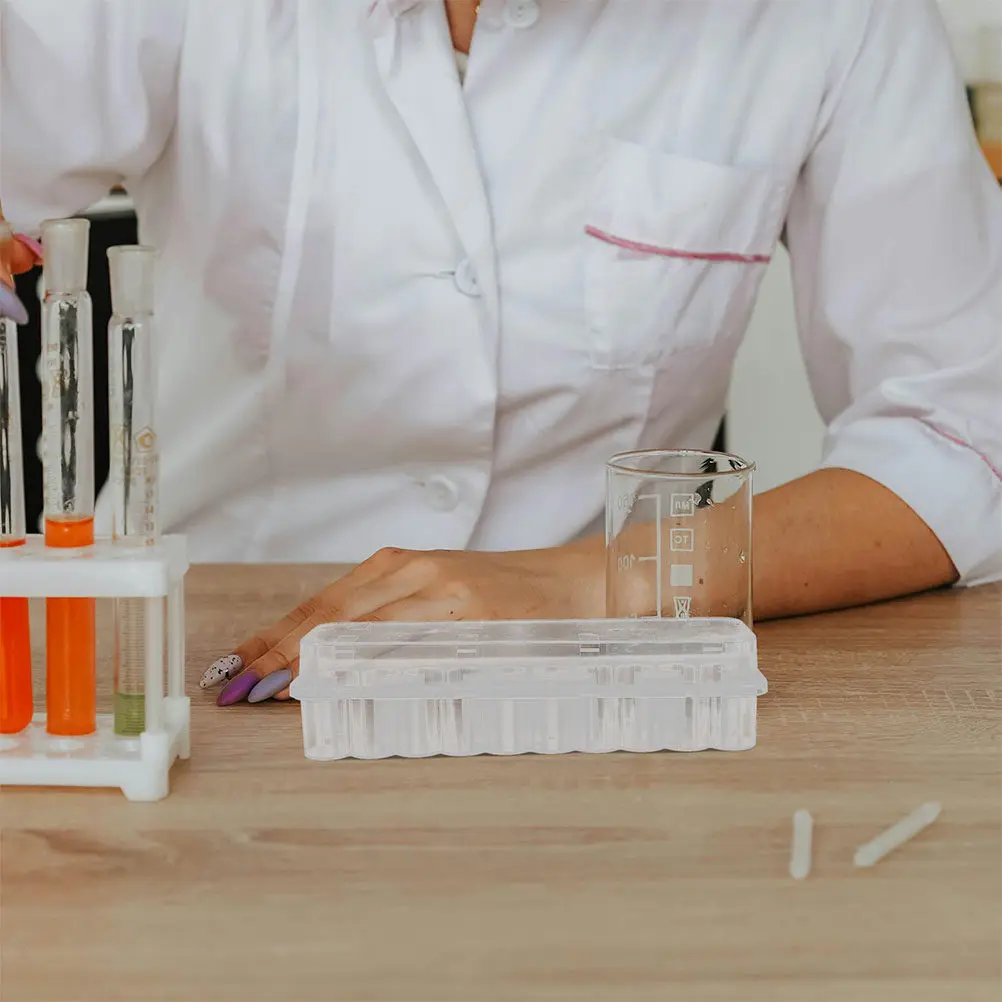 24Pcs Injection Vial Storage Box Transparent Plastic Organizer Vial Fridge Holder Clinic Lab Freezer Case Tube Storage Box