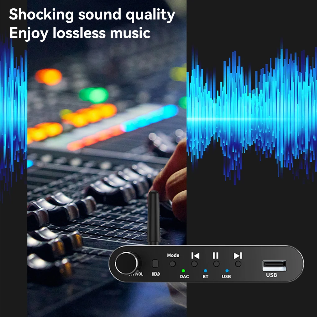 Audio Decoders Optical Receiver Transmitter U Disk IR Remote Control DAC Multifunctional Home Hotel Restaurant