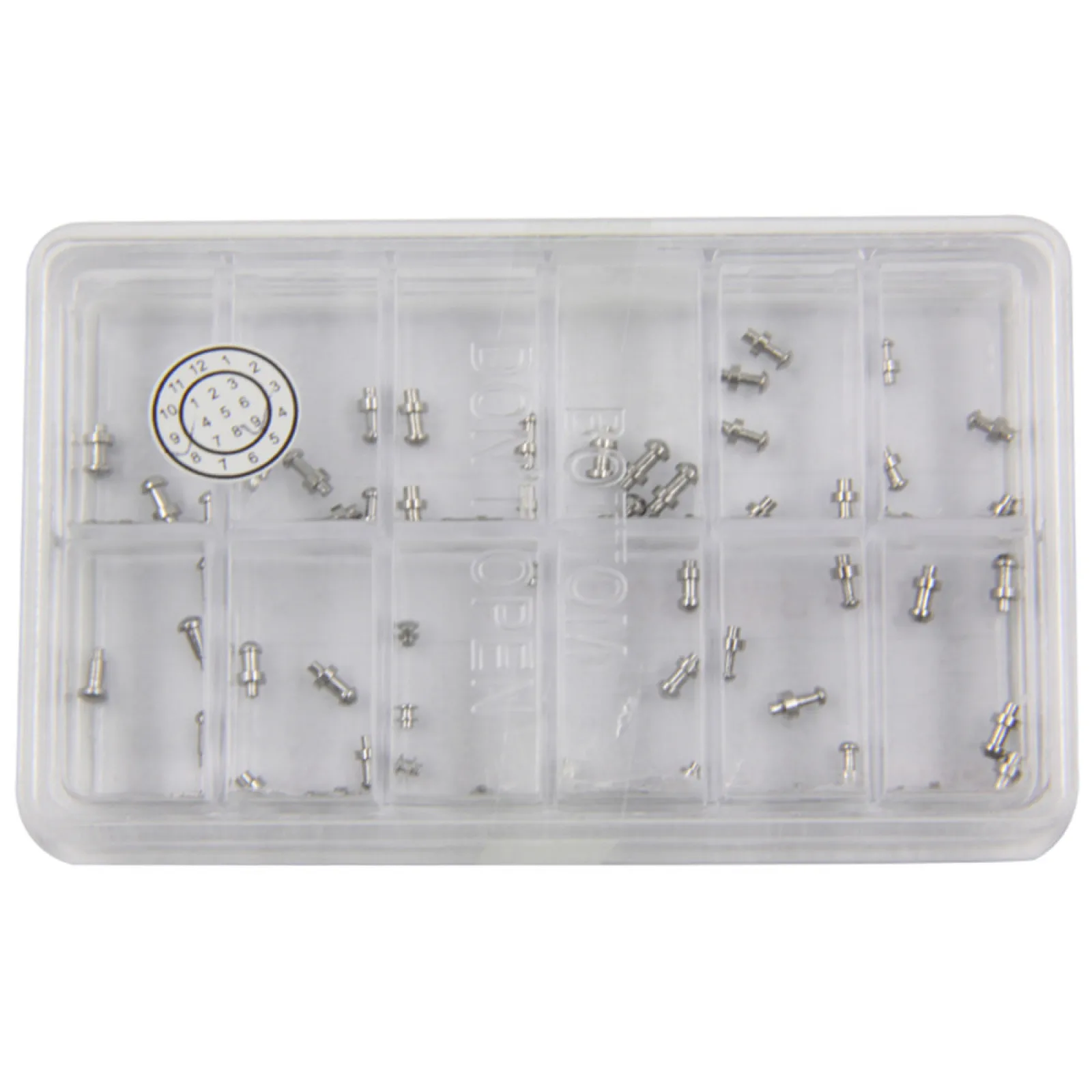60pcs 12 Sizes AB-6045MP Watch Clasp Center Locking Pin Or Mushroom Head For The Bottom Of A Clasp Refills Watch Clasp DIY parts