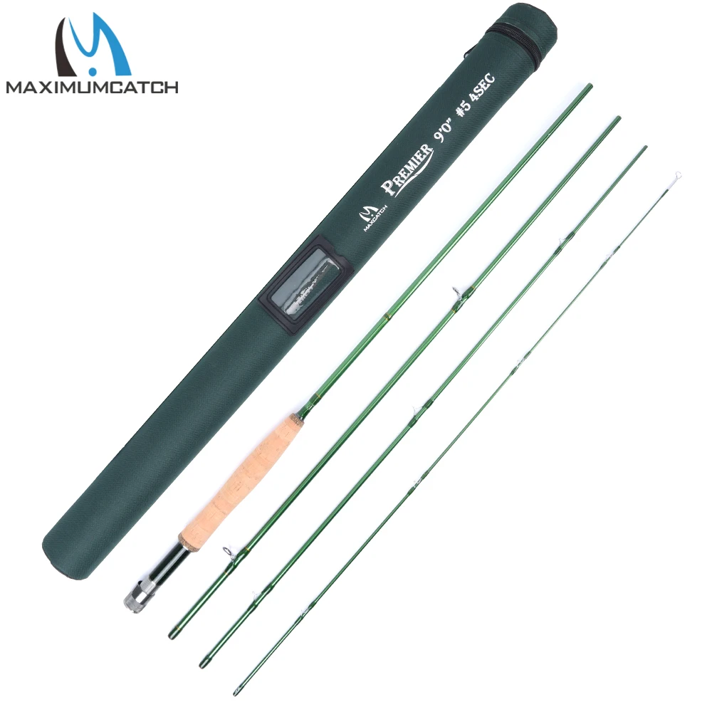 Maxcatch Fly Fishing Rod 3-12WT 9FT 2.7M 4Sec 36T SK Carbon Fiber Fast Action Portable Fly Rod with Rod Tube Travel Fishing Pole
