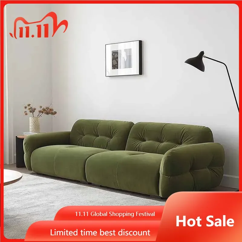 Lounge Relaxing Living Room Sofas Fancy Simple Wood Velvet Nordic Lazy Sofa Modern Floor European Divani Da Soggiorno Furniture