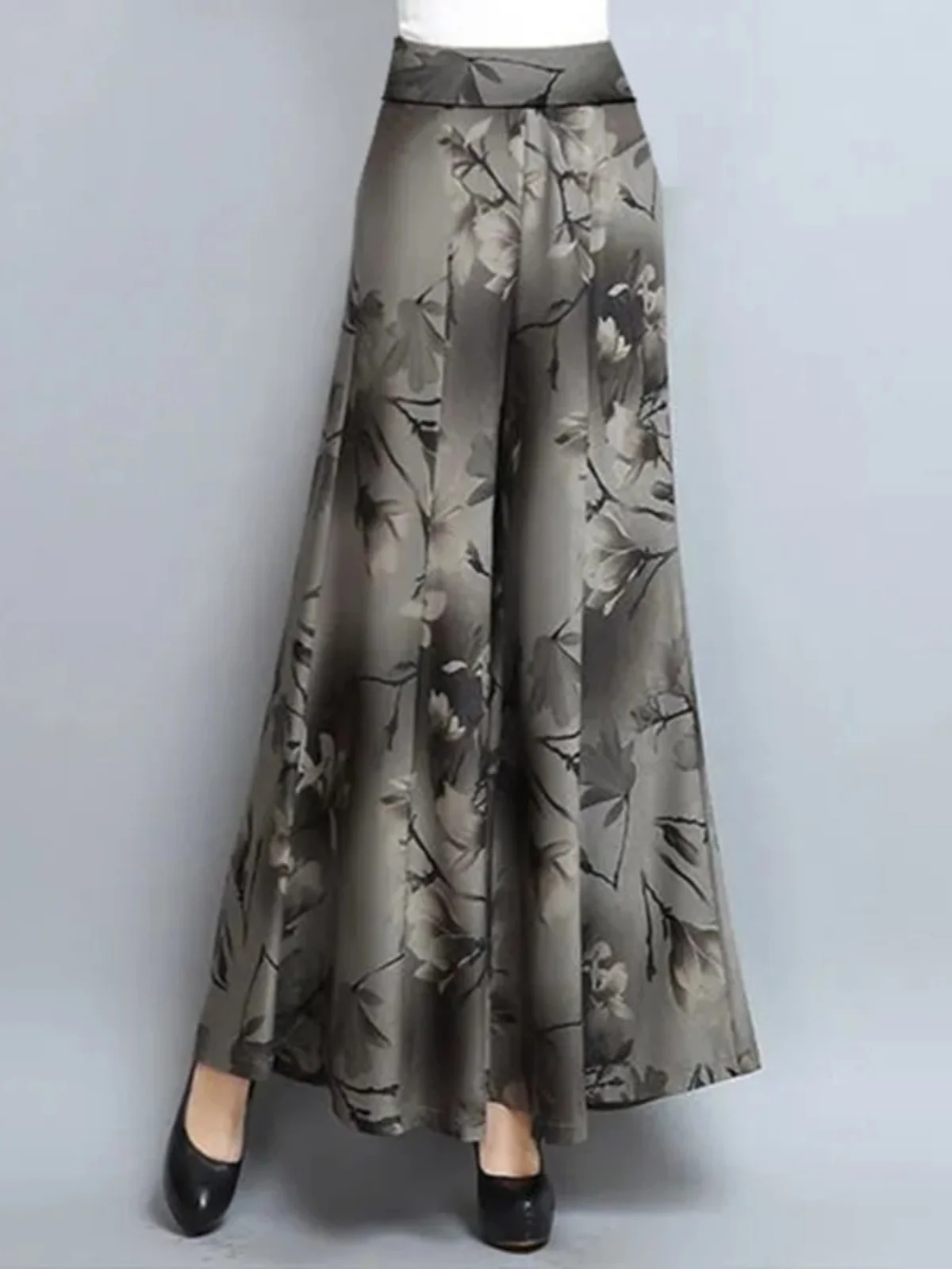 

Новые женские брюки-юбка с высокой талией и широкими штанинами, асимметричные, в деловом стиле, укороченные, весна-лето