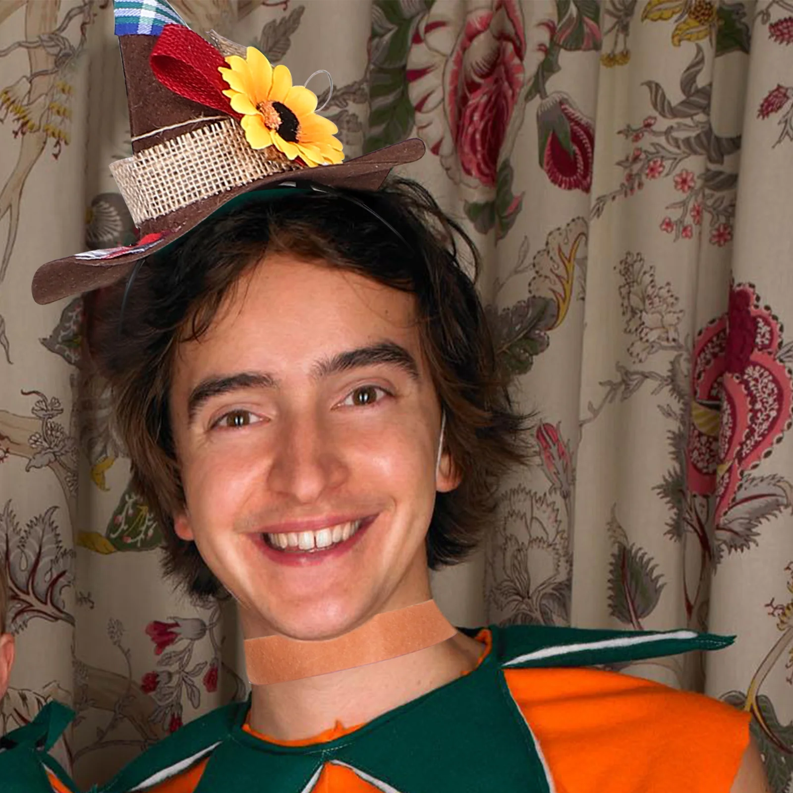 1 مجموعة فزاعة عقال ورأى معالج قبعة هالوين القش زي اكسسوارات الحفلات فزاعة القش كيت كرنفال الديكور