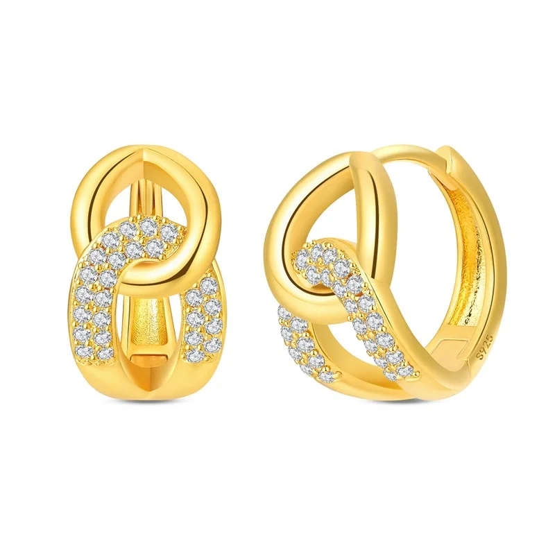 Hot Sales 925 Sterling Silver Simple Geometric Hoop Earrings Adorable For Women Girl Birthday Anniversary Surprise Jewelry Gifts