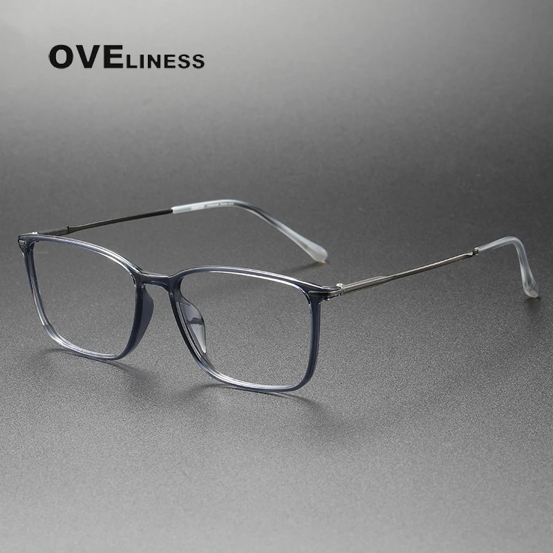 2024 Vintage Acetate Titanium Glasses Frame Men square Optical Myopia Prescription Eyeglasses Frame Women Luxury Brand Eyewear