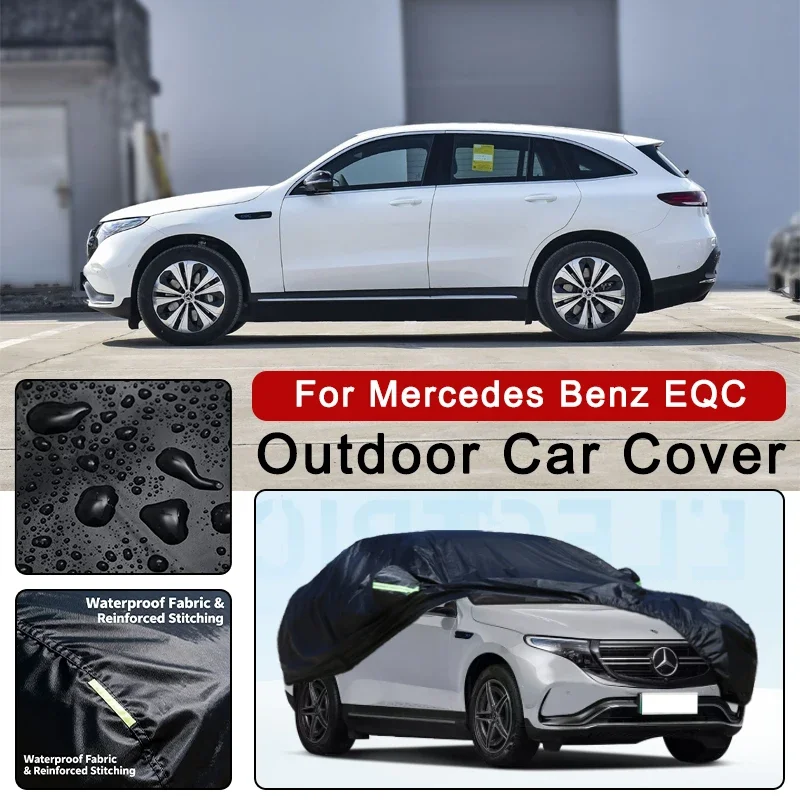 

Outdoor Car Cover Waterproof Dustproof UV Sun Protection, Full Car Protector Exterior Accessory For Mercedes Benz EQC N293
