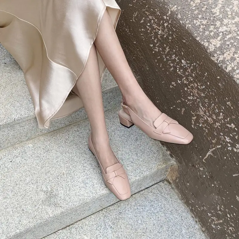 

MORAZORA/Новинка 2023 года, обувь из натуральной кожи, женские сандалии с босоножками на квадратном среднем каблуке, летние модные женские вечерние модельные туфли