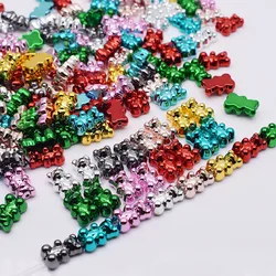 12x19mm Bear Beads Red Green Christmas Color Bear Acrylic Beads for Jewelry Making Christmas Bear Necklace Bracelet No fading