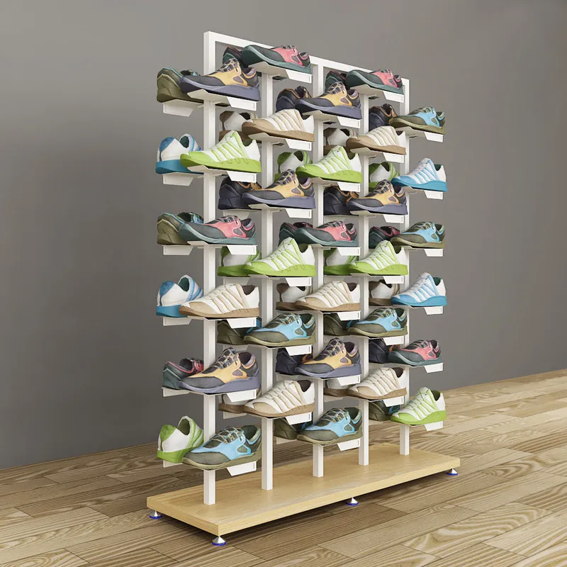 

Shoe store multi-functional shoe rack removable display rack accessories white single-sided double-sided metal display rack