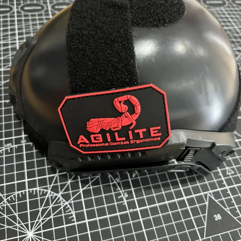 AGILITE Scorpion Logo 3D PVC Tactical Morale Badge Patch Gun Club Luminous Hook & Loop Patches Military Armband Backpack Sticker