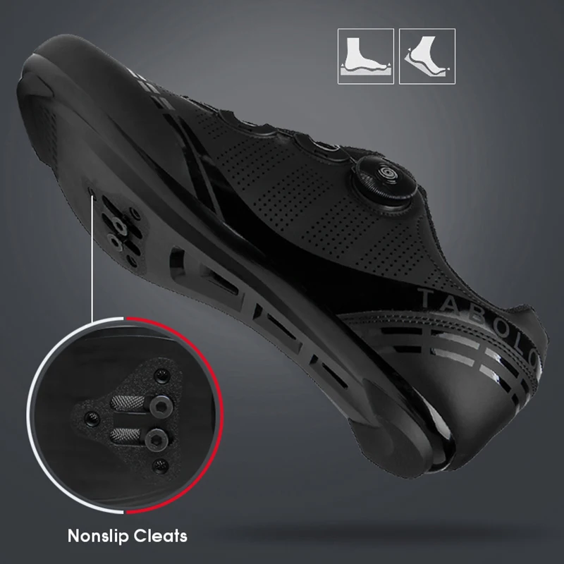 Men's Cycling Shoes Road Bike Shoes Self-locking Cleats Speed Cycling Sneakers Outdoor Racing Route Athletic Bicycle Footwear image 3