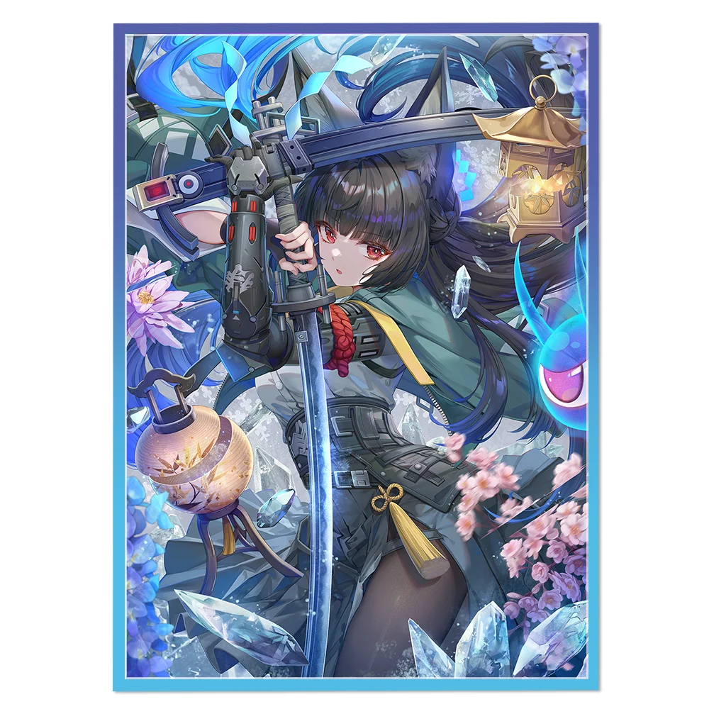 

60PCS 67X92mm Foil Anime Card Sleeves Cartoon TCG Card Sleeves Toploading Holographic Card Sleeves for MGT/PTCG Card