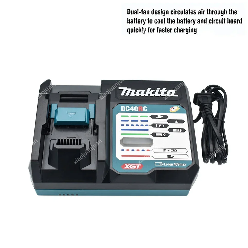 DC40RA 100% original Makita 40V Max XGT fast optimized charger digital display 40Vlithium battery charger dual fan design DC40RC