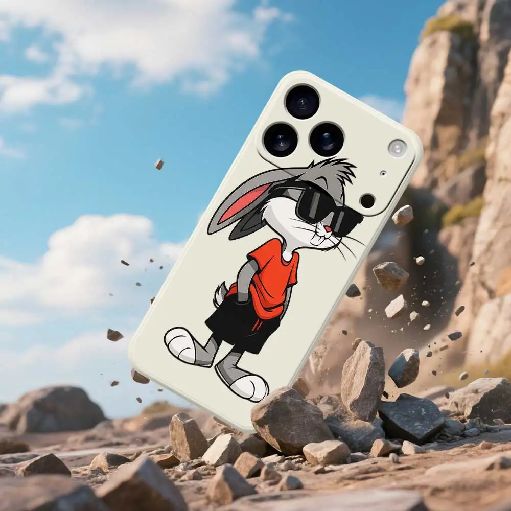 Coole Kaninchen Handyhülle für iPhone 17 Pro Max 17 Air 16 15 14 13 12 11 Pro Max XS Max 7 8 Plus 16e 16 15 Plus TPU Cover Coque