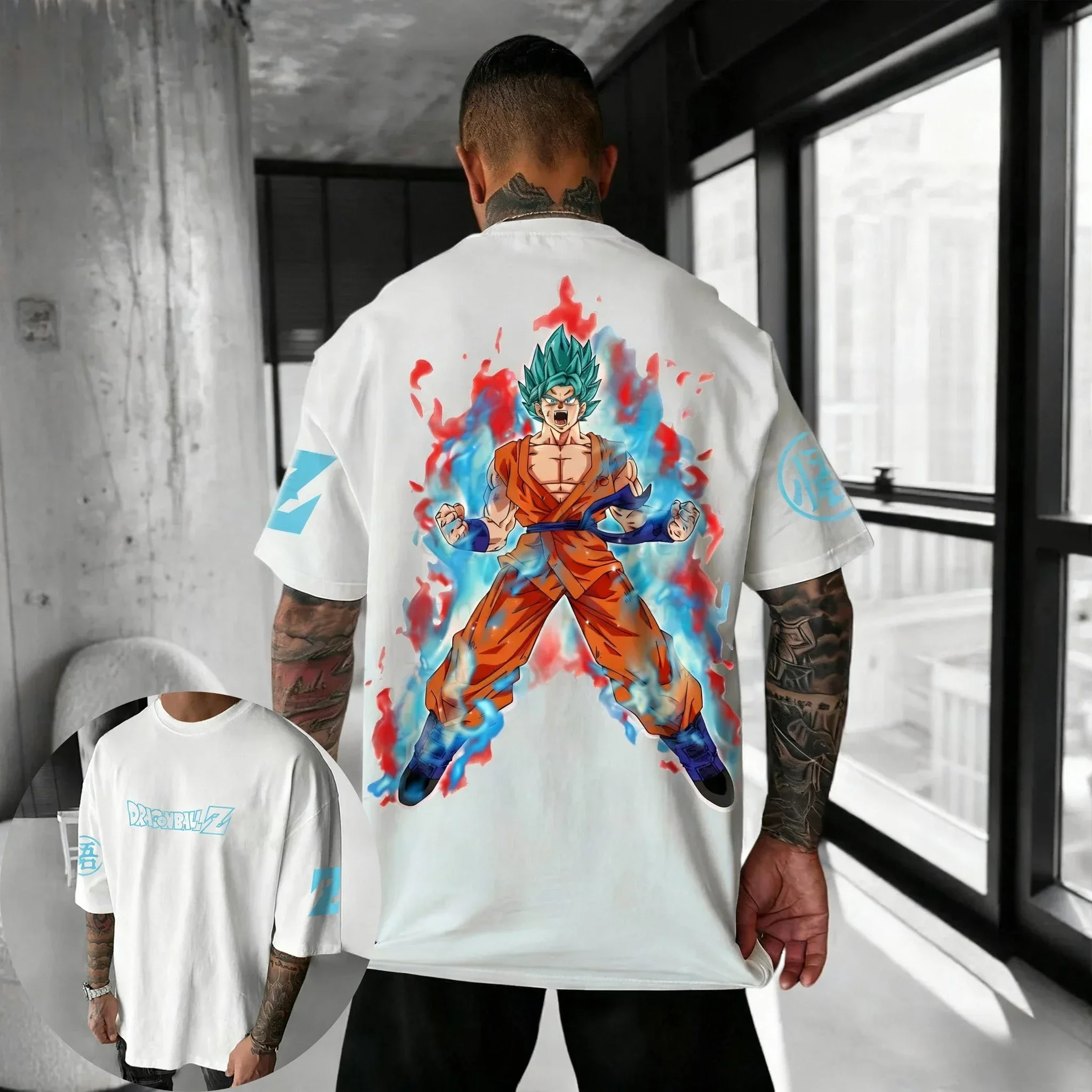 ドラゴンボール Y2K 多用途 Tシャツ メンズ 2026 秋冬 アニメ プリント カジュアル 日本原宿トレンド 新しい子供トップ