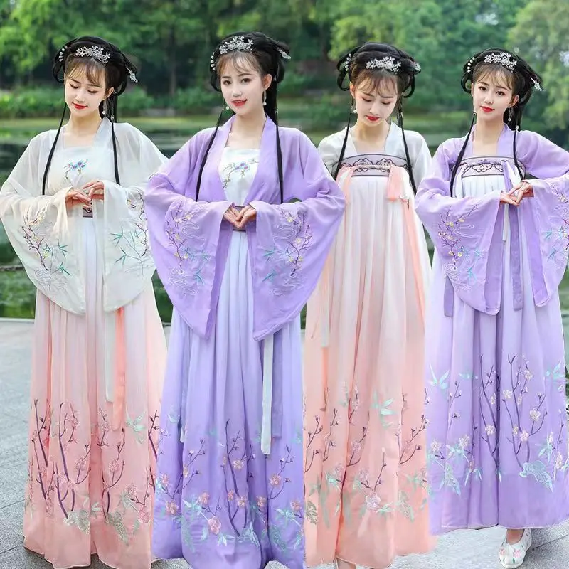 

Traditional Ancient Hanfu Dance Costume Female Folk Princess Hanfu Dress Oriental Han Dyansty Cosplay Dress Fairy Dancewear