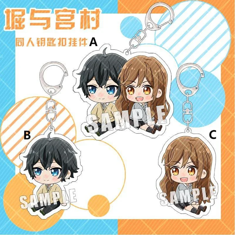 Anime Keychain Miyamura Izumi Hori Kyouko Acrylic Keyring Strap Figure Hanging Accessories 6cm