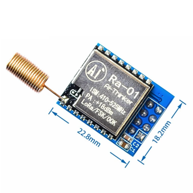 Ra-01 Lora SX1278 Módulo de transmisión de espectro de extensión inalámbrico, accesorio de repuesto más lejano, 10KM, 433M