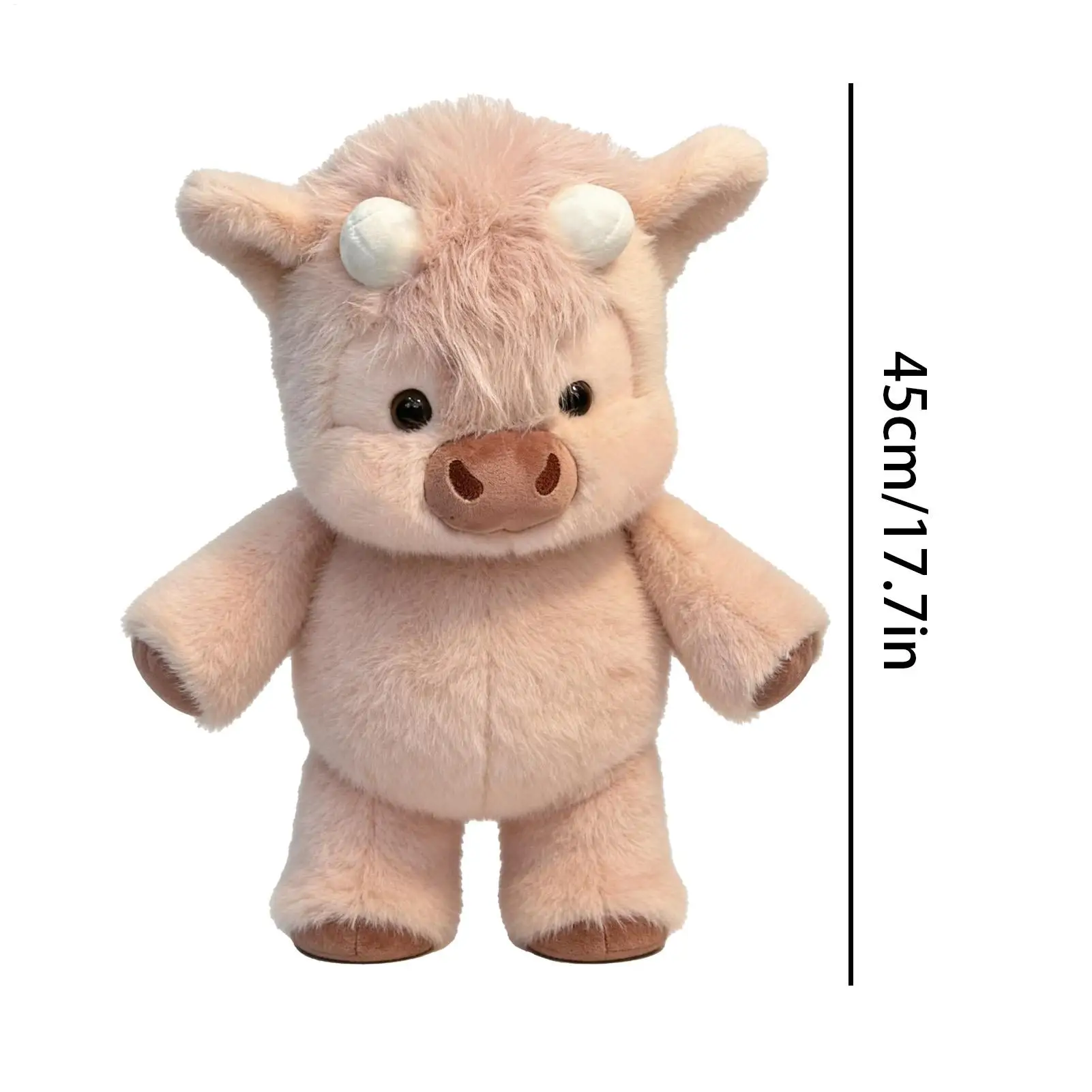 

Small Cattle Plush Stuffed Doll Plush Cow Soft Throw Pillows Stuffed Toy Cute Highland Calf Doll Running Little Cow Kids Gift