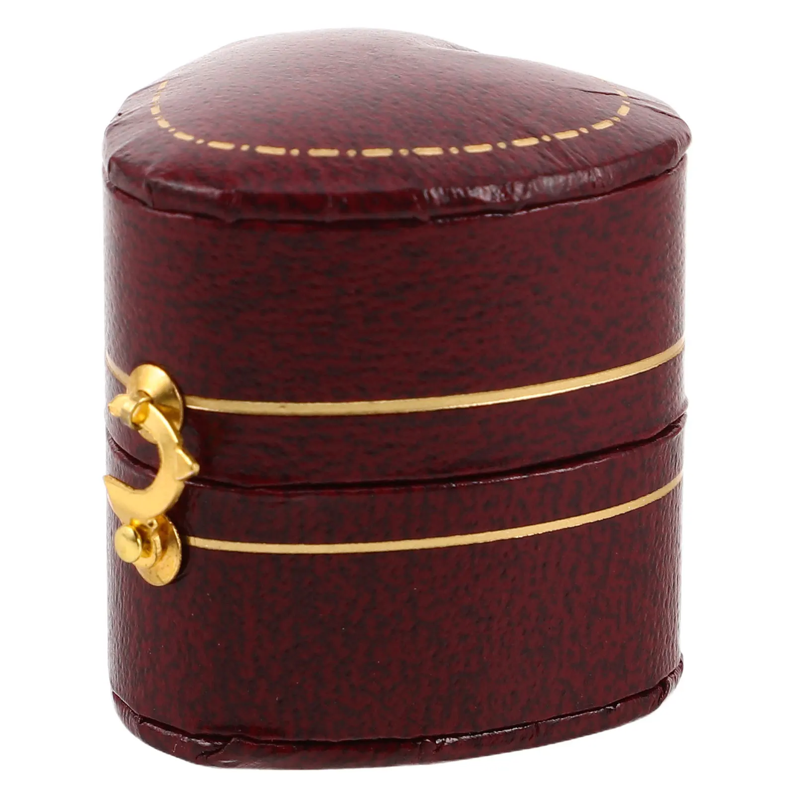 

Vintage Mini Heart-Shaped Jewelry Box Portable Travel Rings Organizer Small Cute Trinket Box Decorative Keepsake for Women