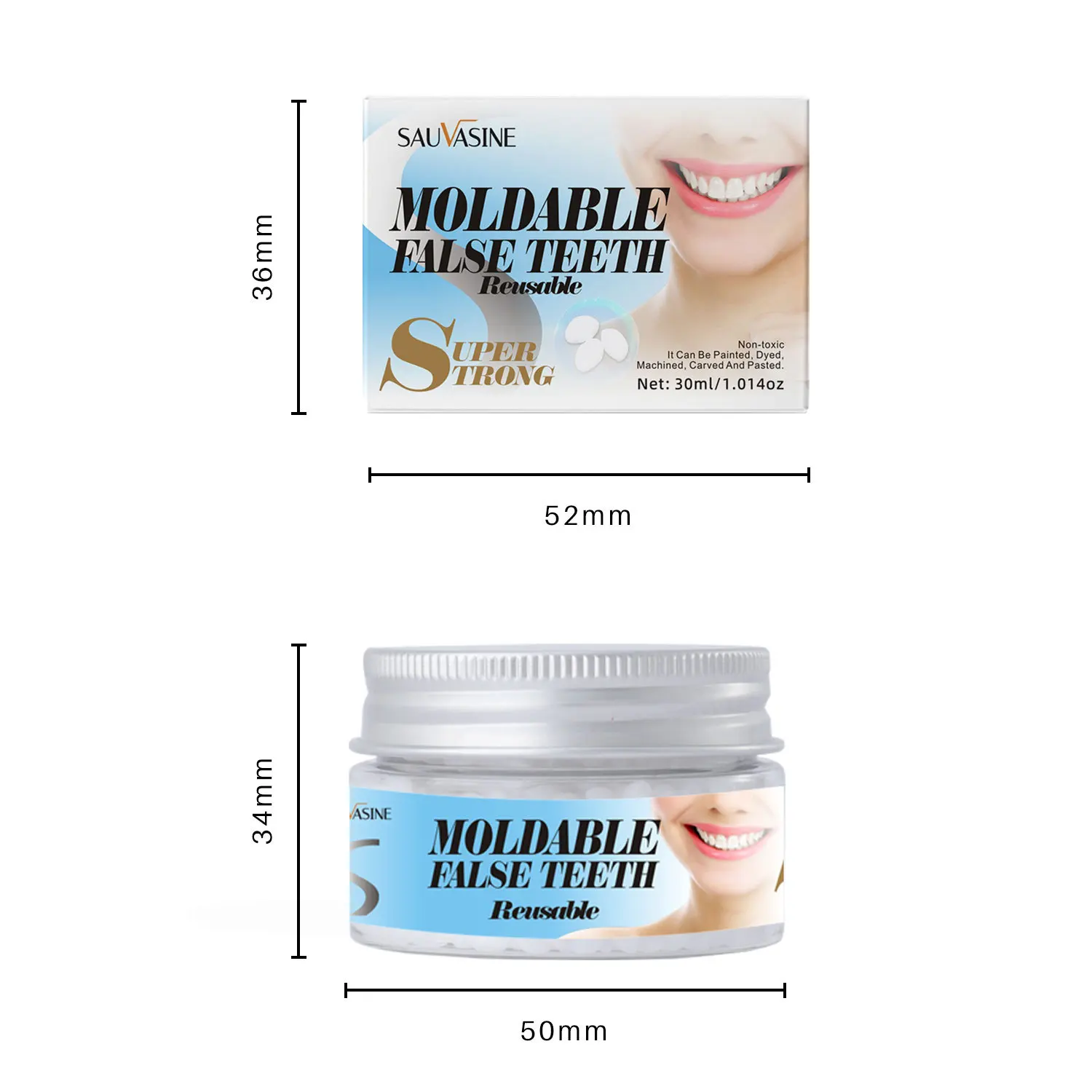 Moldable False Teeth Reusuble Non-toxic DIY False Teeth Excessive & Broken & Missing Teeth, 30g