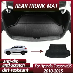 Car Rear Trunk Mat for Hyundai Tucson Ix35 2010-2015 Luggage Liner Tray Parts Waterproof Anti-slip Tray Floor Pad  Accessories
