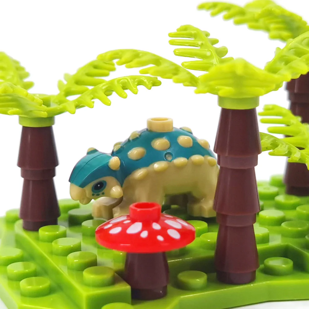 MOC Animal Building Blocks Street View Farm Pasture Zoo Scene Beast Garden Dinosaur DIY Accessories Bricks Halloween Toys Gifts