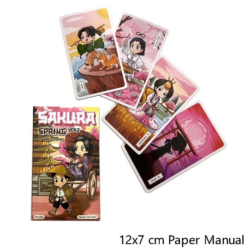 

12x7 см Sakura Spring Tarot Paper Manual Card Games