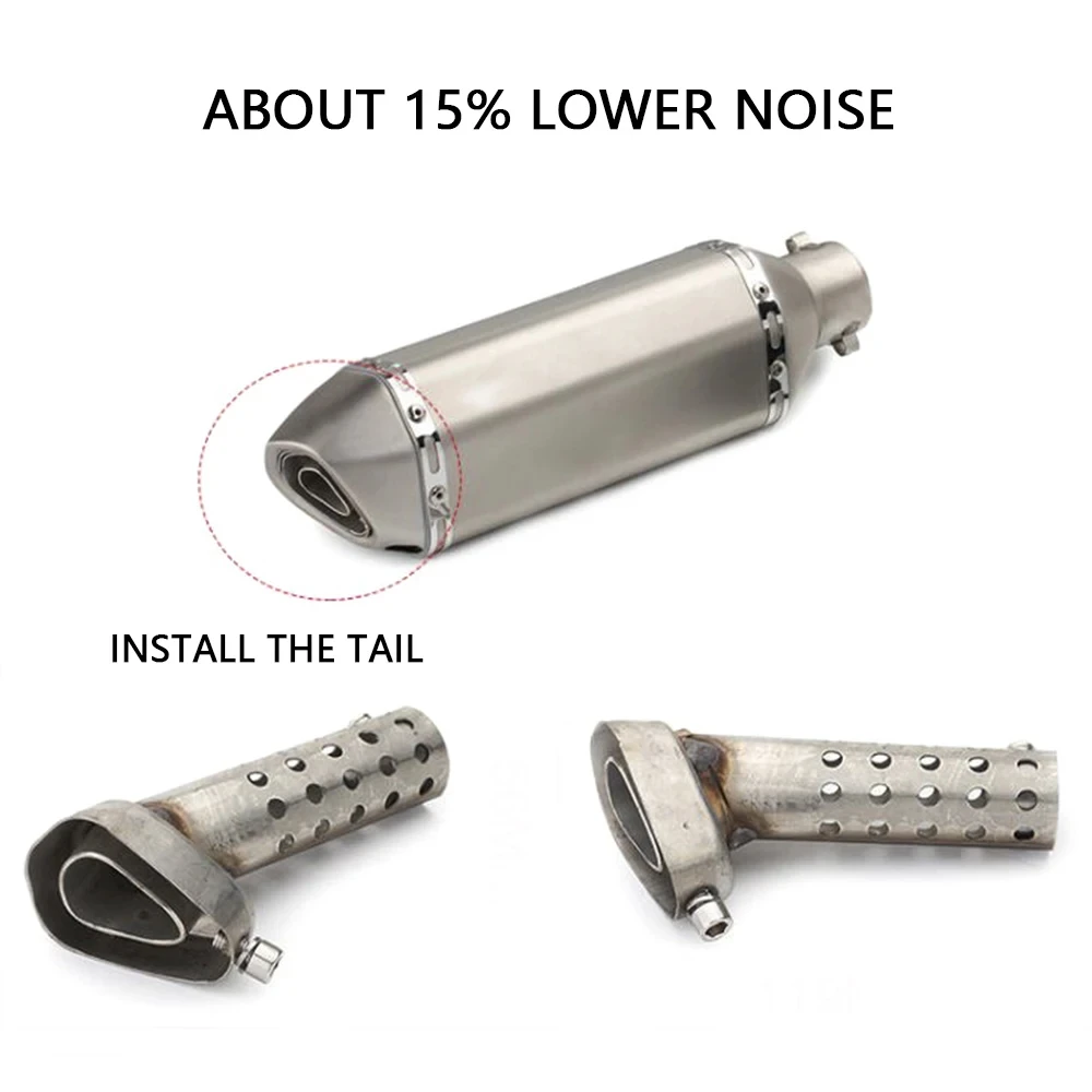 Universal Front Mid End Catalyst DB Killer for Motorcycle Exhaust Muffler Silencer Noise Sound Eliminator image 5
